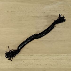 Black Beaded Crystal Fringe Statement Bracelet